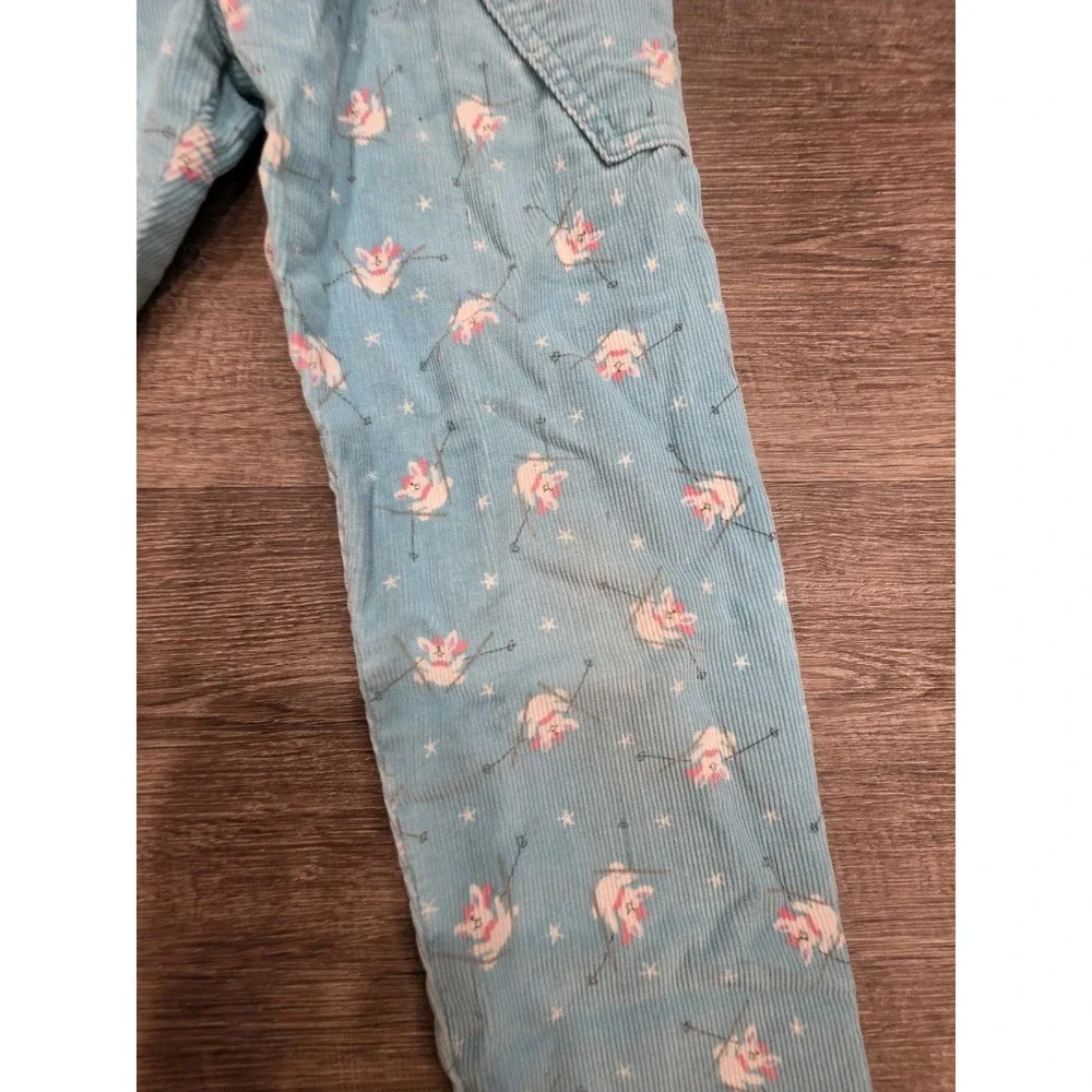 Vintage OshKosh B'Gosh Pants Kids 6 Corduroy Skiing Bunnies Union USA Made